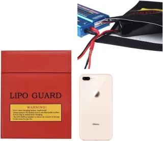 Allecto plus - Vuurvaste tas voor documenten en geld, Lipo Safe Bag, Brandwerende geldcassette, lipozak, Guard onderlegger voor RC-batterijen. Veilig opbergen van waardevolle spullen, geld en sieraden met brandbeveiliging.