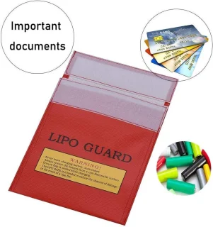 Allecto plus - Vuurvaste tas voor documenten en geld, Lipo Safe Bag, Brandwerende geldcassette, lipozak, Guard onderlegger voor RC-batterijen. Veilig opbergen van waardevolle spullen, geld en sieraden met brandbeveiliging.