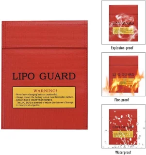 Allecto plus - Vuurvaste tas voor documenten en geld, Lipo Safe Bag, Brandwerende geldcassette, lipozak, Guard onderlegger voor RC-batterijen. Veilig opbergen van waardevolle spullen, geld en sieraden met brandbeveiliging.