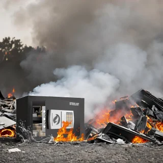 Vuurvaste Kleine Kluis met Brandwerende Zak en Digitale Toegangsopties - Compacte Wandgemonteerde Kluis voor Waardevolle Spullen