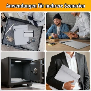 2 brandwerende tassen - voor documenten, paspoorten, bankzaken en contant geld