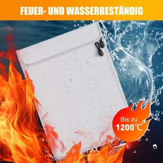 2 brandwerende tassen - voor documenten, paspoorten, bankzaken en contant geld
