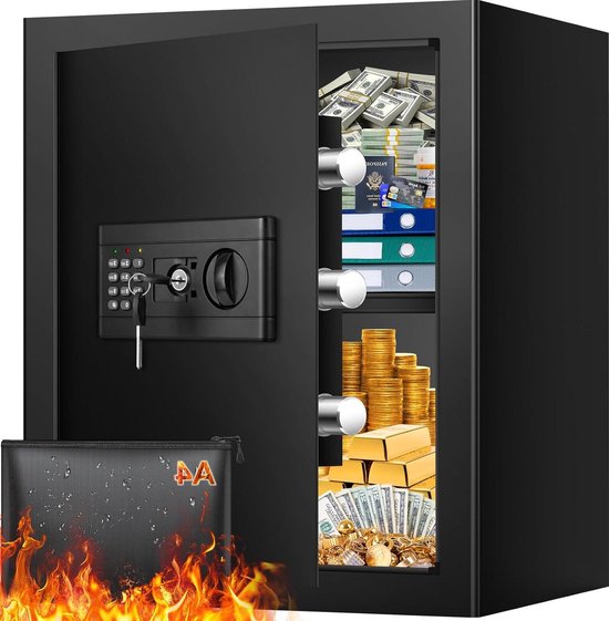 43L Brandwerende Vuurvaste Kluis Met Digitaal Slot - Waterdichte Documententas review
