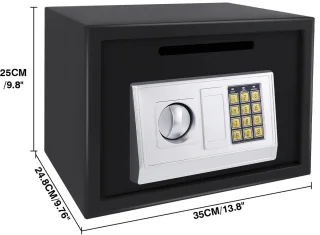 De Allero Stalen Kluis 16 L Zwart in één oogopslag