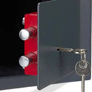 Wat vinden we goed aan de Aura® Geldkluis 17 x 23 x 17 cm - Grijs