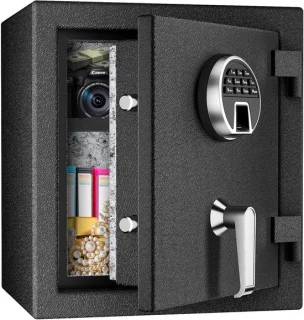 Biometrische kluis 28 liter zwart