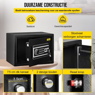 Wat vinden we goed aan de Bolture Elektronische Kluis Zwart