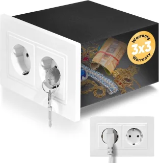 Brandwerend Geldkistje met Sleutel 14x14x8cm