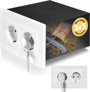 Brandwerend Geldkistje met Sleutel 14x14x8cm