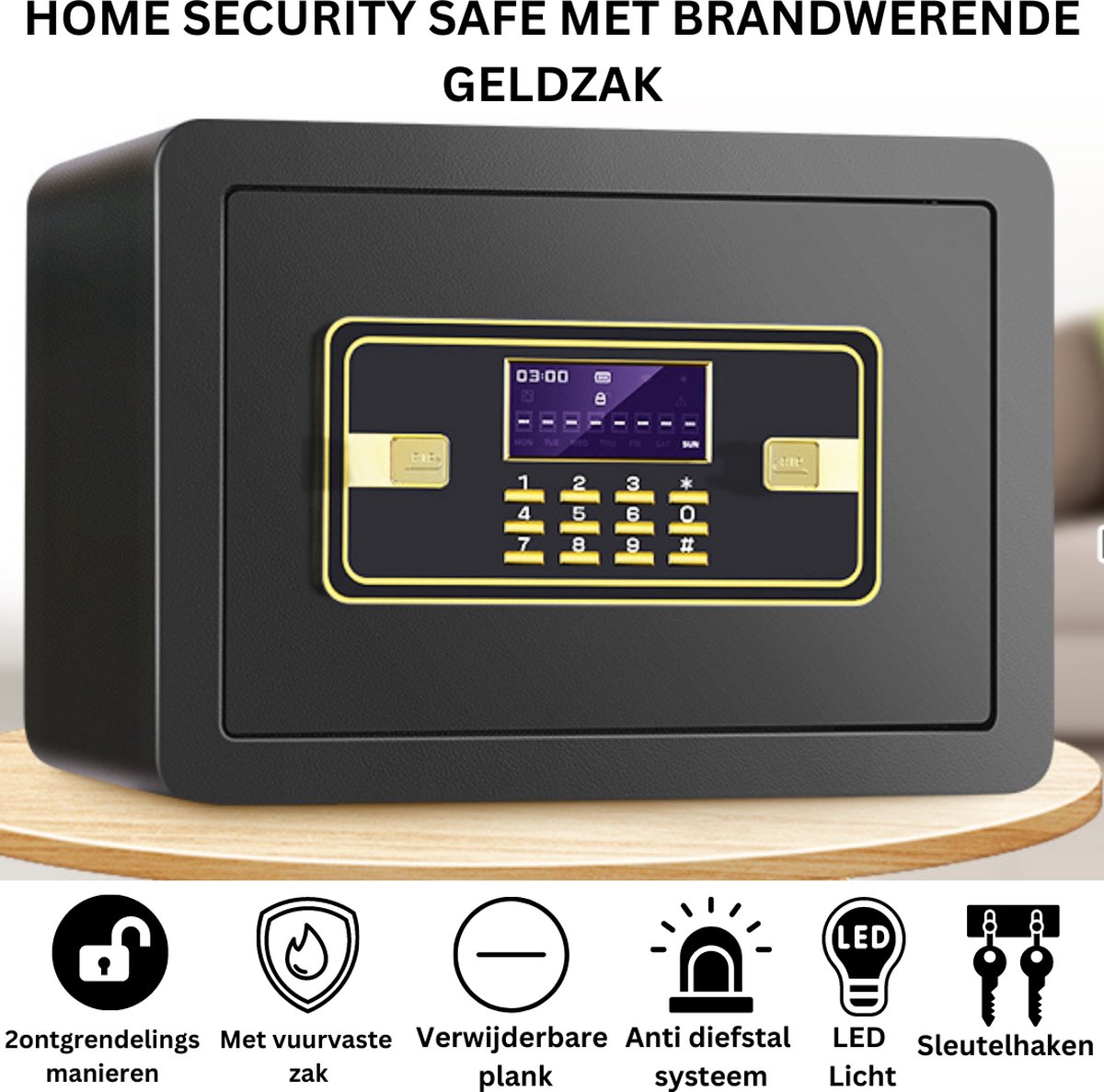 Wat vinden we goed aan de Brandwerende Digitale Kluis met Toetsenbord - Merknaam