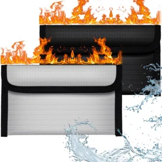 Brandwerende documententas - 2 stuks - 20,2 x 11,8 cm