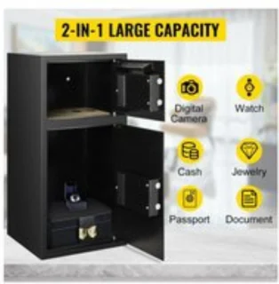 Brandwerende Elektronische Kluis 75x35x35 cm Zwart
