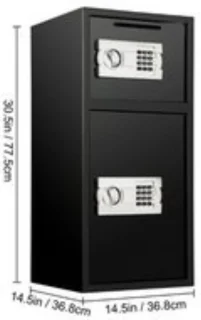 Brandwerende Elektronische Kluis 75x35x35 cm Zwart