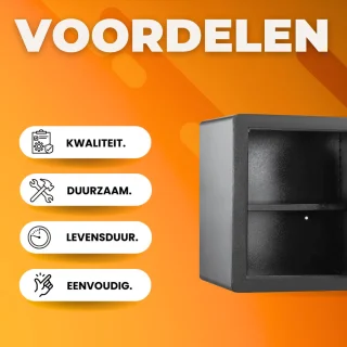 Brandwerende kluis 51L met cijferslot en sleutel