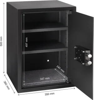 Wat vinden we goed aan de Brihard Business XL K Black Pearl Kantoorkluis