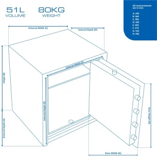 BURG-WÄCHTER MAGNO 540 E - Veiligheidskluis - Antraciet