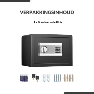 Buxibo Brandwerende Kluis Digitaal Codeslot Zwart