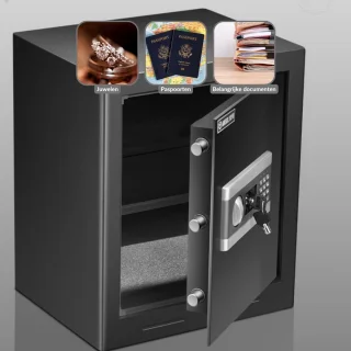 Buxibo Brandwerende Kluis Villa Digitaal Codeslot Zwart