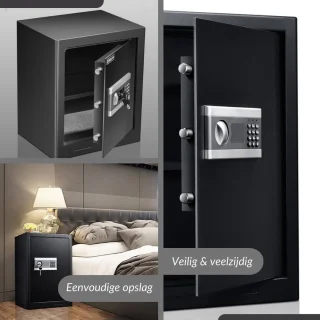Buxibo Brandwerende Kluis Villa Digitaal Codeslot Zwart