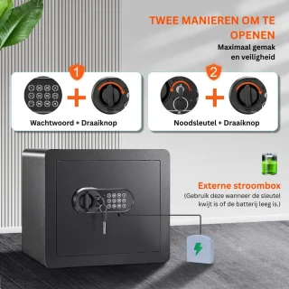 CLGP® Brandwerend Geldkistje 34L met Sleutel