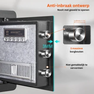 CLGP® Brandwerend Geldkistje 34L met Sleutel