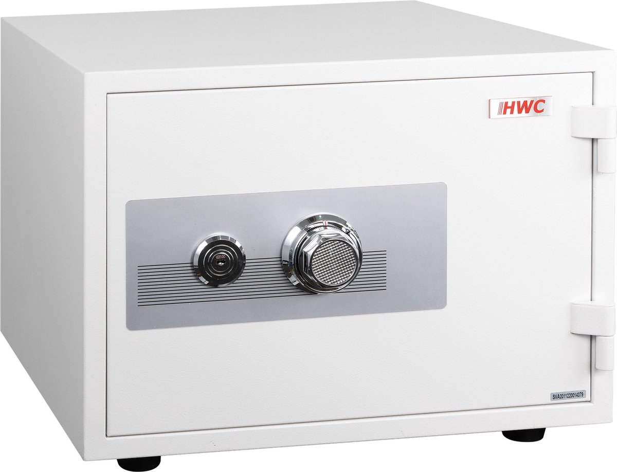 De Cosmo Casa Brandwerende Kluis met Cijferslot Wit in één oogopslag