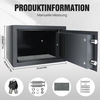 CS® Brandwerende Kluis XL 35x25x25 met Cijferslot en Sleutel