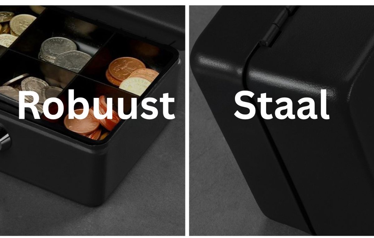 Wat vinden we goed aan de DailySupplies Geldkistje Brandwerend Zwart met Sleutel