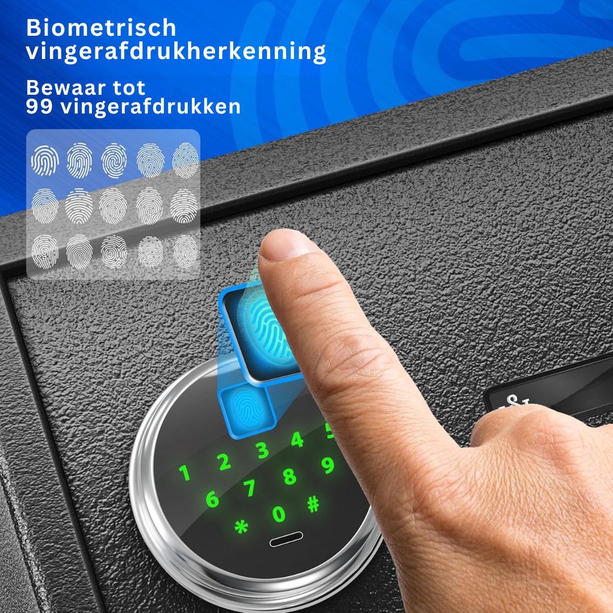 Wat vinden we goed aan de Dailysuppliess Vingerafdrukkluis 30x20x20cm Zwart