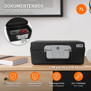 Documentenbox DIN A4 7L 39x33x16 cm