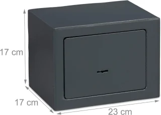 Wat vinden we goed aan de DYNA® Geldkluis met sleutel Zwart 17 x 23 x 17 cm