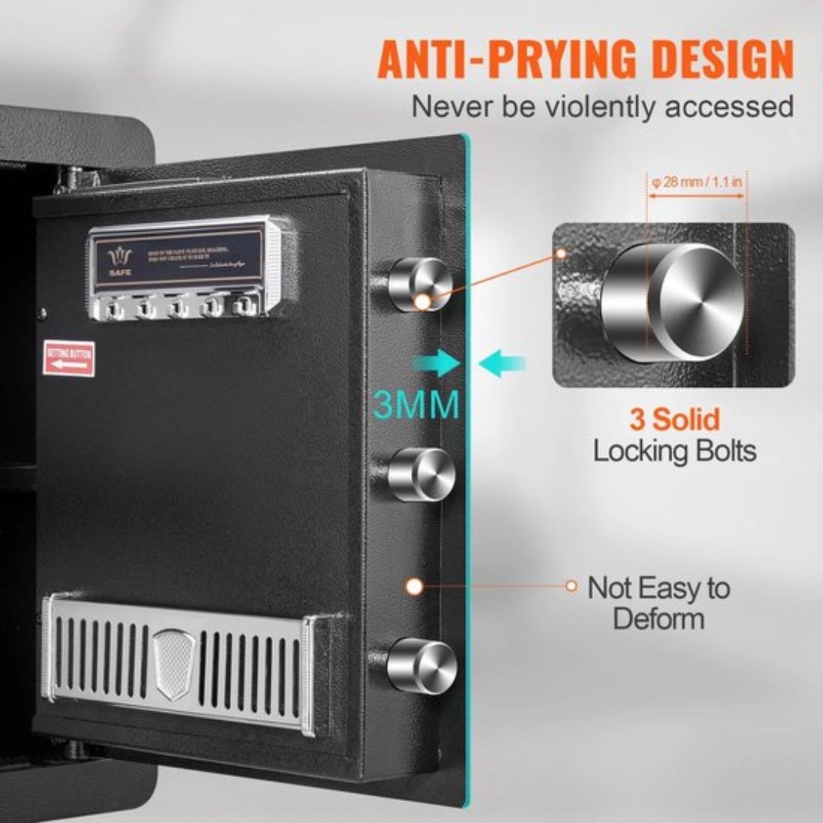 Wat vinden we goed aan de Elektrische Kluis 44L met Cijferslot Zwart