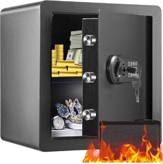 Elektrische Kluis 44L met Cijferslot Zwart review