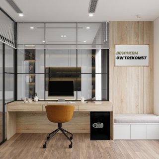 Elektronische Brandwerende Kluis 52L Zwart