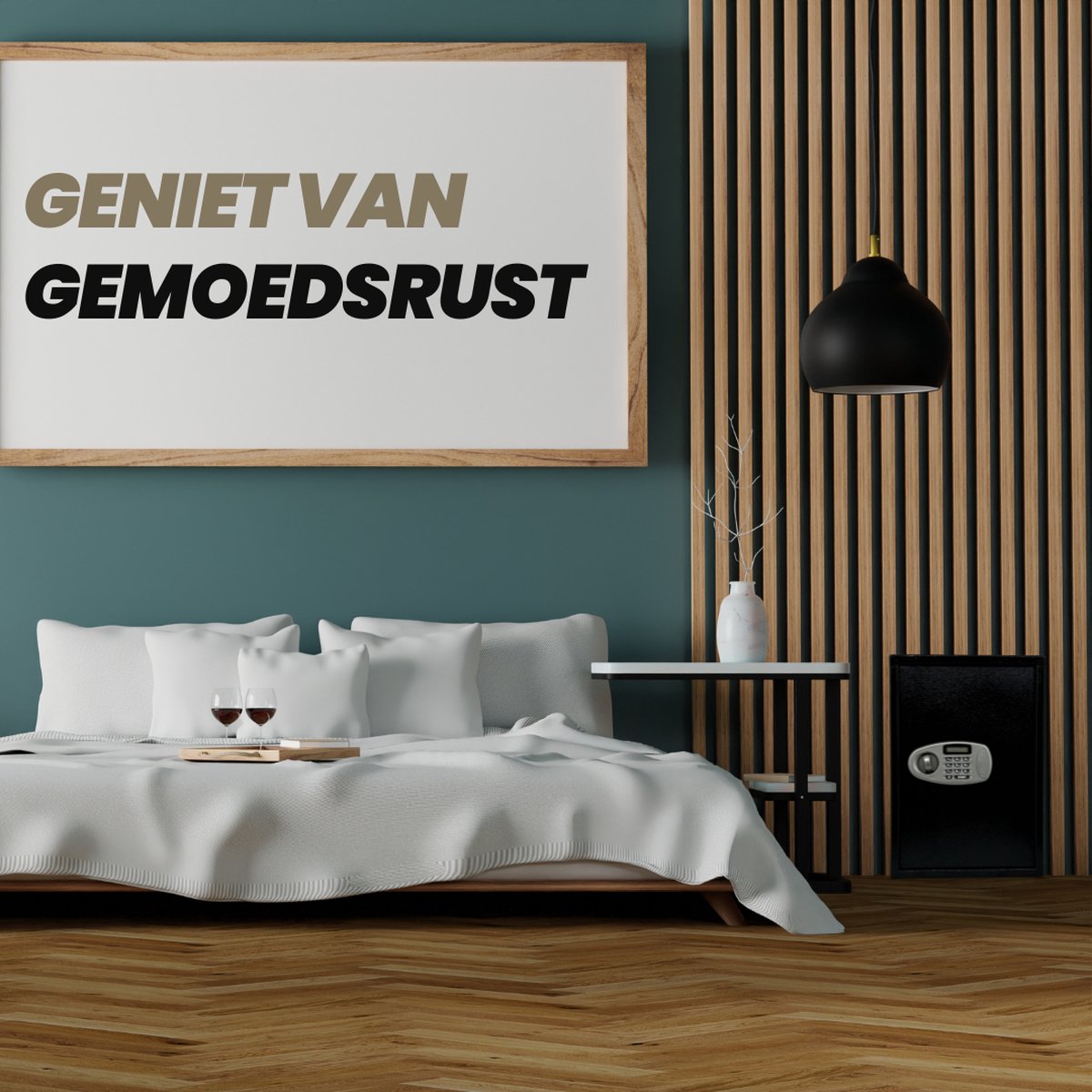 Elektronische Brandwerende Kluis 52L Zwart
