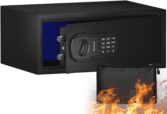 Doordachte bescherming: brandwerende elektronische kluis met sensorlicht