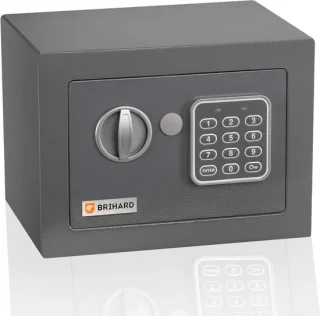 Elektronische Kluis 6L met Cijferslot en Sleutel Grijs