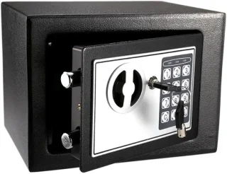 Elektronische kluis met cijferslot - 23x17x17 cm - zwart