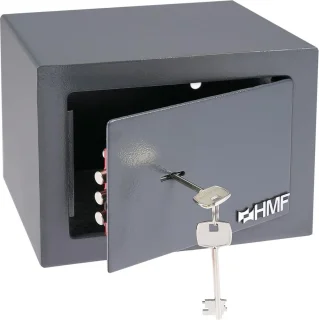 HMF Brandwerende Geldkluis met Sleutel 23x17x17 cm Grijs