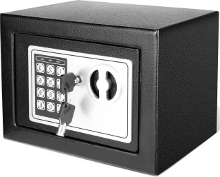 Home Office digitale muurkluis 23x17x17 cm zwart