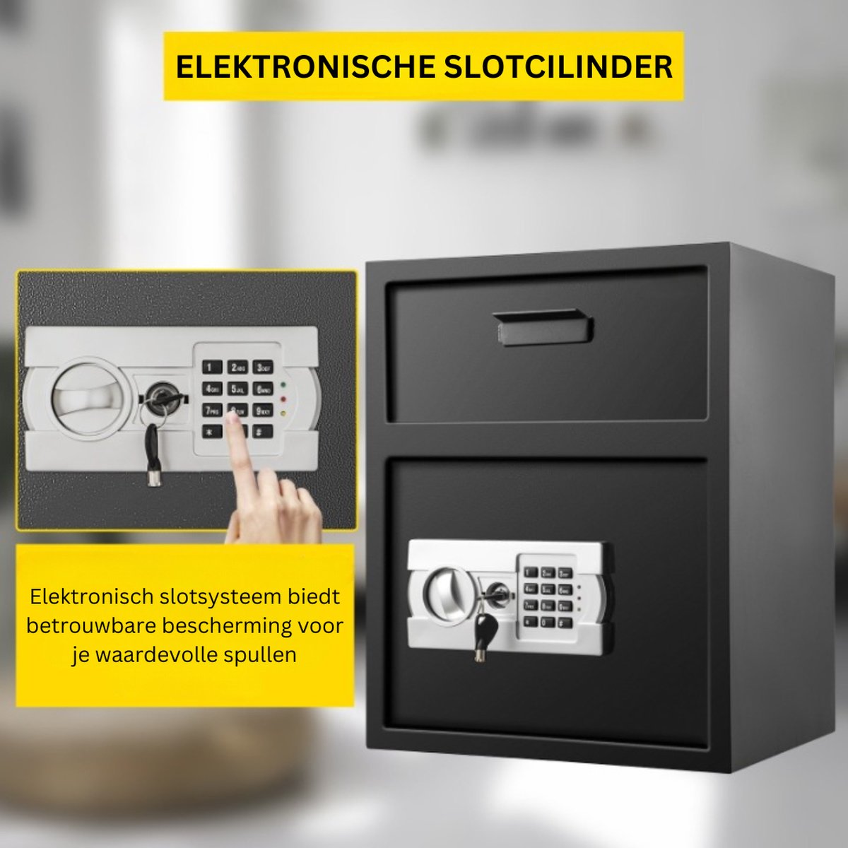 Home Safe brandwerende kluis met cijferslot en sleutel