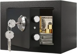 Kleine kluis met brandwerende box - zwart