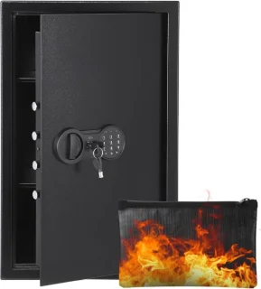 Kluis 60x38x31cm dubbele ontgrendeling met antidiefstalalarm