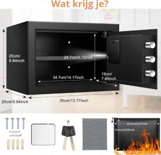 Kluis Brandwerend Met Cijferslot En Sleutelslot