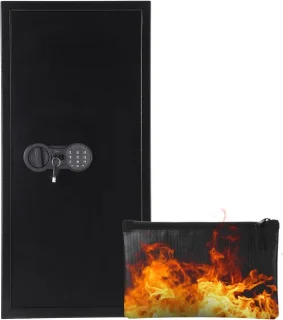 Kluis met dubbele ontgrendeling, brandwerend en waterdicht – 80×38×31 cm