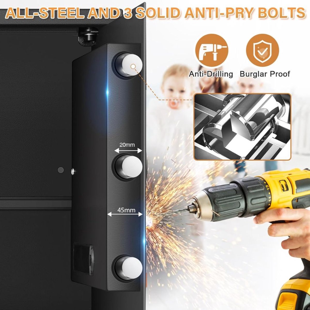 Wat vinden we goed aan de Kluis met Vingerafdruk Safe Zwart