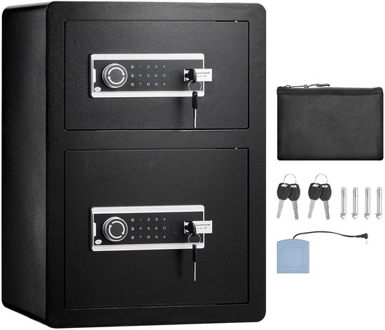 Kluis Zwart 99L Dubbele Deuren Sleutelslot Wachtwoordbeveiliging review