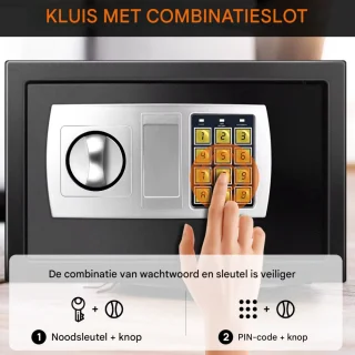 Lucian 8,5L Digitale Brandwerende Beveiligingskluis