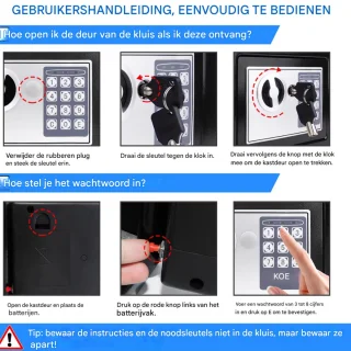 Lucian 8,5L Digitale Brandwerende Beveiligingskluis