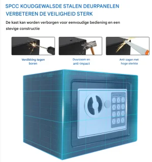 Lucian 8,5L Digitale Brandwerende Beveiligingskluis
